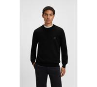 BOSS Pull en coton et cachemire avec étiquette logotée - Style Kanovano_S, 50527583 Noir M