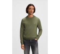 BOSS Pull en coton et cachemire avec étiquette logotée - Style Kanovano_S, 50527583 Olive XL