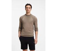 BOSS Pull en coton mélangé à la structure bodymapping - Style KN_Momentum-Lite CN, 50558351 Marron XL