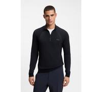 BOSS Pull en coton mélangé avec encolure zippée - Style KN_Momentum-Lite MZ, 50558352 Bleu foncé S