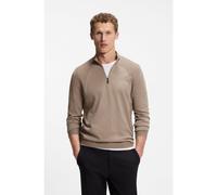 BOSS Pull en coton mélangé avec encolure zippée - Style KN_Momentum-Lite MZ, 50558352 Brun chiné M
