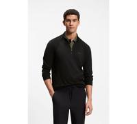 BOSS Pull en coton mélangé avec encolure zippée - Style KN_Momentum-Lite MZ, 50558352 Noir XL