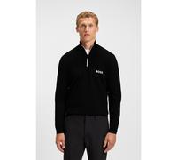 BOSS Pull en coton mélangé déperlant à encolure zippée - Style K_Hydro QZ-1, 50541953 Noir M