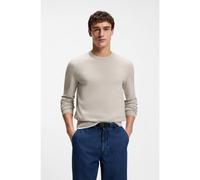 BOSS Pull en coton mélangé et cachemire avec patch logo - Style Kanovano_S, 50527583 Gris chiné S