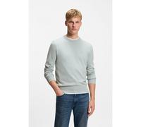 BOSS Pull en coton mélangé et cachemire avec patch logo - Style Kanovano_S, 50527583 Gris chiné XL