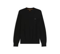 BOSS Pull en Coton Piqué avec Écusson À Logo