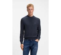 BOSS Pull en coton piqué avec écusson à logo - Style Anion_S, 50527584 Bleu foncé XXXL