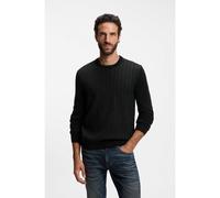 BOSS Pull en laine mélangée avec le devant texturé - Style H-Habito_IN, 50576726 Noir S