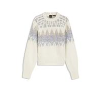 BOSS Pull en laine mélangée avec motif jacquard artistique géométrique - Style C_Farombo, 50551269 Blanc à motif XL