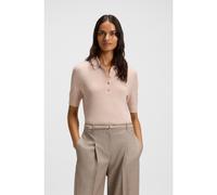 BOSS Pull en laine mérinos à col polo et à manches courtes - Style Fidenka, 50545015 Rose clair S