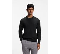 BOSS Pull en laine mérinos à logo brodé - Style H-Leno-L, 50571914 Noir XL