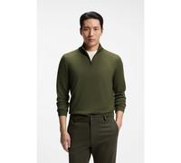 BOSS Pull en laine mérinos avec encolure zippée - Style H-Ebenji, 50565499 Olive XXL