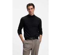 BOSS Pull en laine mérinos extra-fine à col montant - Style H-Bjarno, 50570642 Noir XL