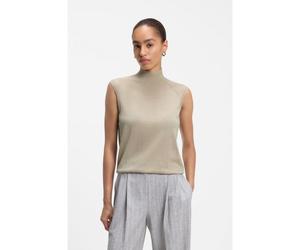 BOSS Pull en laine mérinos sans manches à col montant - Style Fipini, 50544998 Beige clair XXL