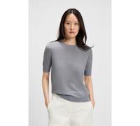 BOSS Pull en laine mérinos Slim à manches courtes - Style Farbella, 50544996 Gris chiné M