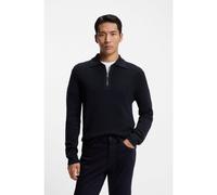 BOSS Pull en laine vierge à col camionneur - Style P-Ulando, 50555132 Bleu foncé M