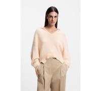 BOSS Pull en laine vierge et cachemire à encolure zippée - Style Frolis, 50553237 Rose clair XS