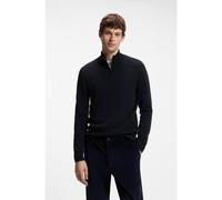 BOSS Pull en laine vierge et cachemire à encolure zippée - Style H-Hemarlo, 50571612 Bleu foncé S