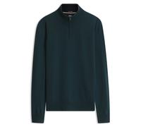 BOSS Pull en laine vierge et cachemire à encolure zippée - Style H-Hemarlo, 50571612 Vert sombre M