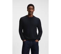 BOSS Pull en laine vierge et coton à la structure à chevrons - Style H-Habito, 50549985 Bleu foncé XXL