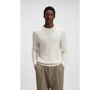 BOSS Pull en laine vierge et coton à la structure à chevrons - Style H-Habito, 50549985 Naturel XXXL