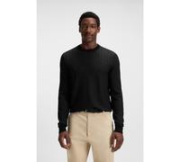 BOSS Pull en laine vierge et coton à la structure à chevrons - Style H-Habito, 50549985 Noir M