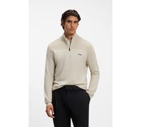 BOSS Pull en laine vierge mélangée à encolure zippée et logo - Style KN_Momentum-X QZ, 50547898 Beige clair XXL