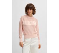BOSS Pull en maille ajourée avec logo - Style C_Fhein, 50510202 Rose clair S