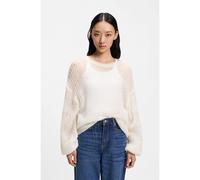 BOSS Pull en maille ajourée de laine mélangée - Style C_Ferignon, 50554618 Blanc S