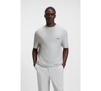 BOSS Pull en maille côtelée avec détail logoté - Style K_Urban Commuter T, 50541939 Gris chiné XXL