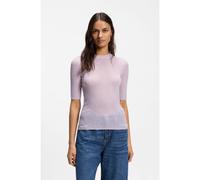 BOSS Pull en maille côtelée de laine mélangée - Style C_Fennini, 50556568 Violet clair XS