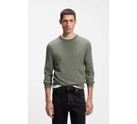 BOSS Pull en maille de coton et de cachemire avec étiquette logo - Style Kanovano_S, 50527583 Gris L