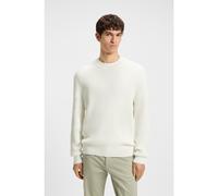 BOSS Pull en maille de coton mélangé à la structure 3D - Style Apokko, 50543693 Naturel L