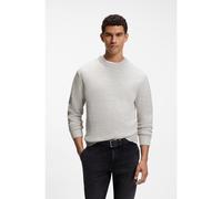 BOSS Pull en maille moulinée de laine vierge et coton - Style Aperoso, 50571943 Gris chiné XL