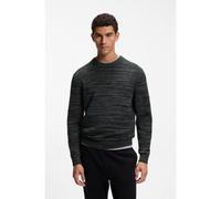 BOSS Pull en maille moulinée de laine vierge et coton - Style Aperoso, 50571943 Gris sombre M