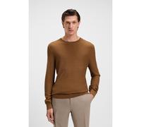 BOSS Pull en soie à motif prince-de-galles à carreaux structuré - Style L-Intenso, 50543228 Marron XL