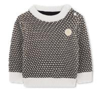 BOSS Pull en coton tricolore à monogramme Double B pour enfant - Style J52453/09B02A, J52453 Noir 86