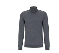 Boss - Pull-over col roulé en laine- coupe slim - Homme - Pulls - Gris - Taille: L