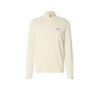 Boss Men's Quarter Zip Long Sleeve Crew Neck Jumper Ouvrir Blanc 131 2XL Male