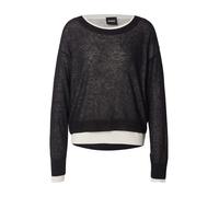 BOSS Pull-over 'Femok' noir chiné / blanc, Taille S