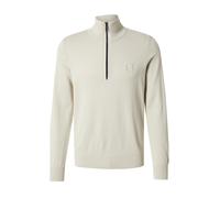 BOSS Pull en coton et cachemire avec encolure zippée - Style Kanobix_S, 50527585 Naturel S