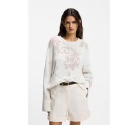 BOSS Pull Oversize en coton mélangé avec motif en maille - Style C_Foira, 50559816 Naturel S
