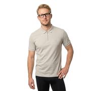 Hugo Boss – Polo Slim Fit Passerzip 50537507 en coton stretch, patch logo – Beige clair L