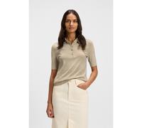 BOSS Pull polo en laine mérinos avec patte de boutonnage à 5 boutons - Style Fidenka, 50545015 Beige clair XS