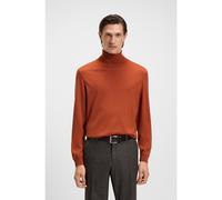 BOSS Pull Regular à col roulé en laine mérinos - Style Musso-P, 50468262 Orange foncé XXL