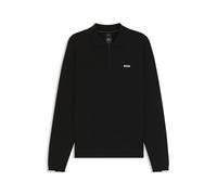 BOSS Pull Regular en coton avec col polo - Style KN_Ever-X PL, 50551688 Noir M