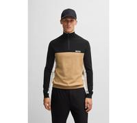 BOSS Pull Regular en coton mélangé à effet color block - Style K_Hydro-X_1, 50528740 Noir / Blanc / Beige S