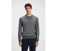 BOSS Pull Regular en laine vierge avec logo brodé - Style Botto-L, 50476364 Gris S