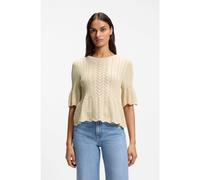 BOSS Pull Regular en maille ajourée - Style C_Farda, 50565060 Beige clair XS