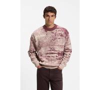 BOSS Pull Relaxed à motif jacquard - Style Kastet, 50571400 Rouge à motif XXXL